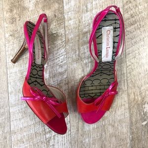 Red and pink Christian Lacroix Sandals Size 37.5